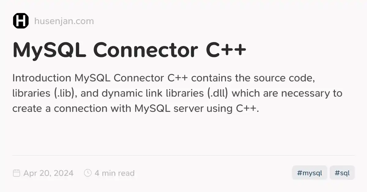 MySQL Connector C++