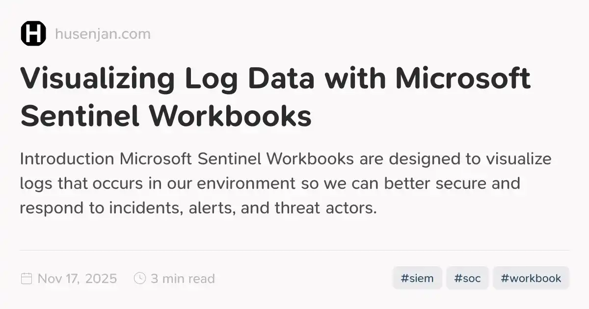 Visualizing Log Data with Microsoft Sentinel Workbooks